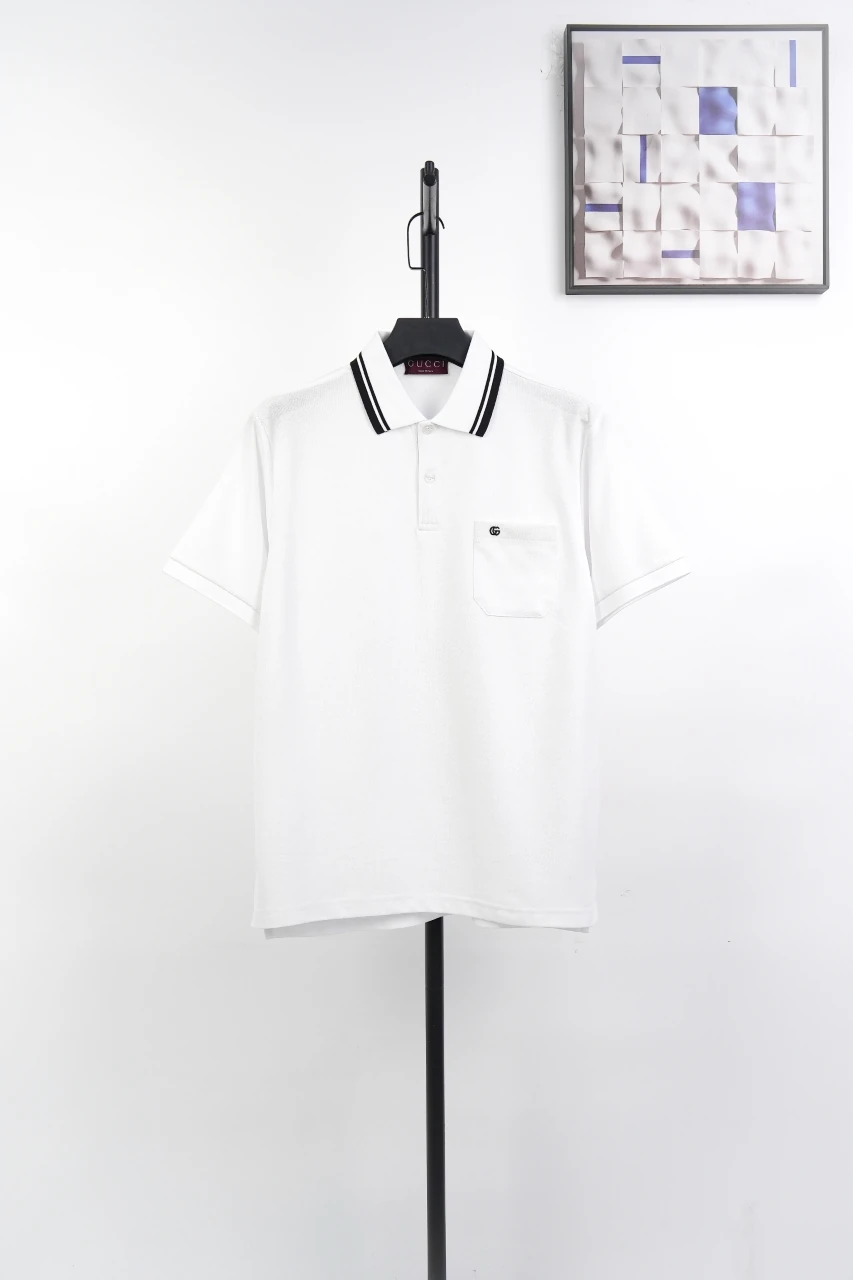 GUCCI White Mini GG Pocket Polo Shirt product photo from LabelPicks