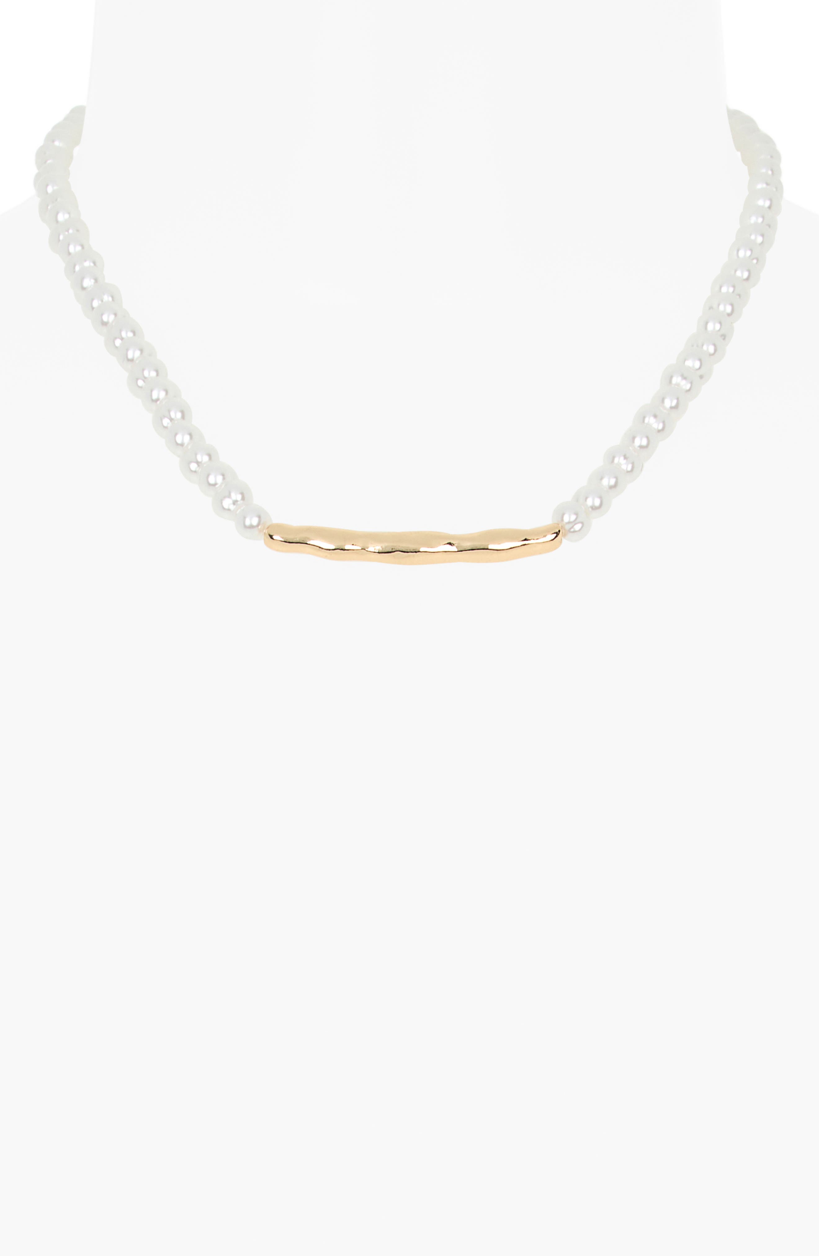 NORDSTROM RACK Water Bar Faux Pearl Necklace