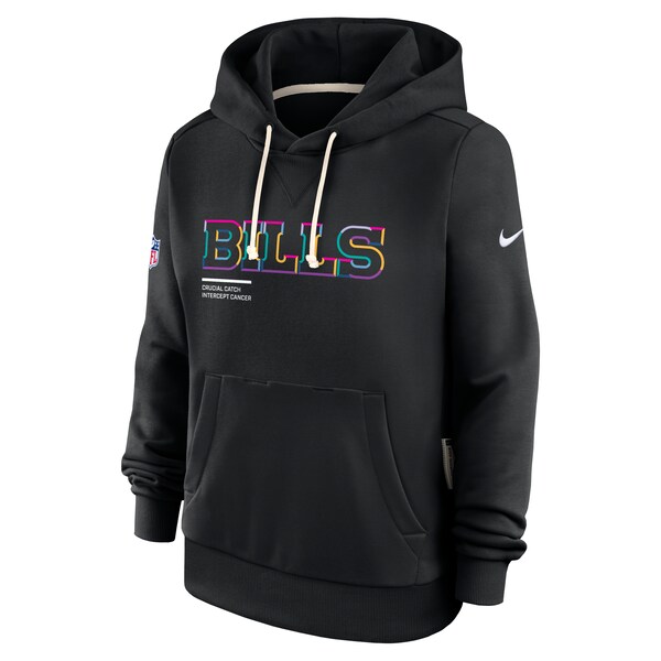 Buffalo Bills Nike Women's 2025 NFL Crucial Catch Sideline Standard Issue Dri-FIT Hoodie - Black