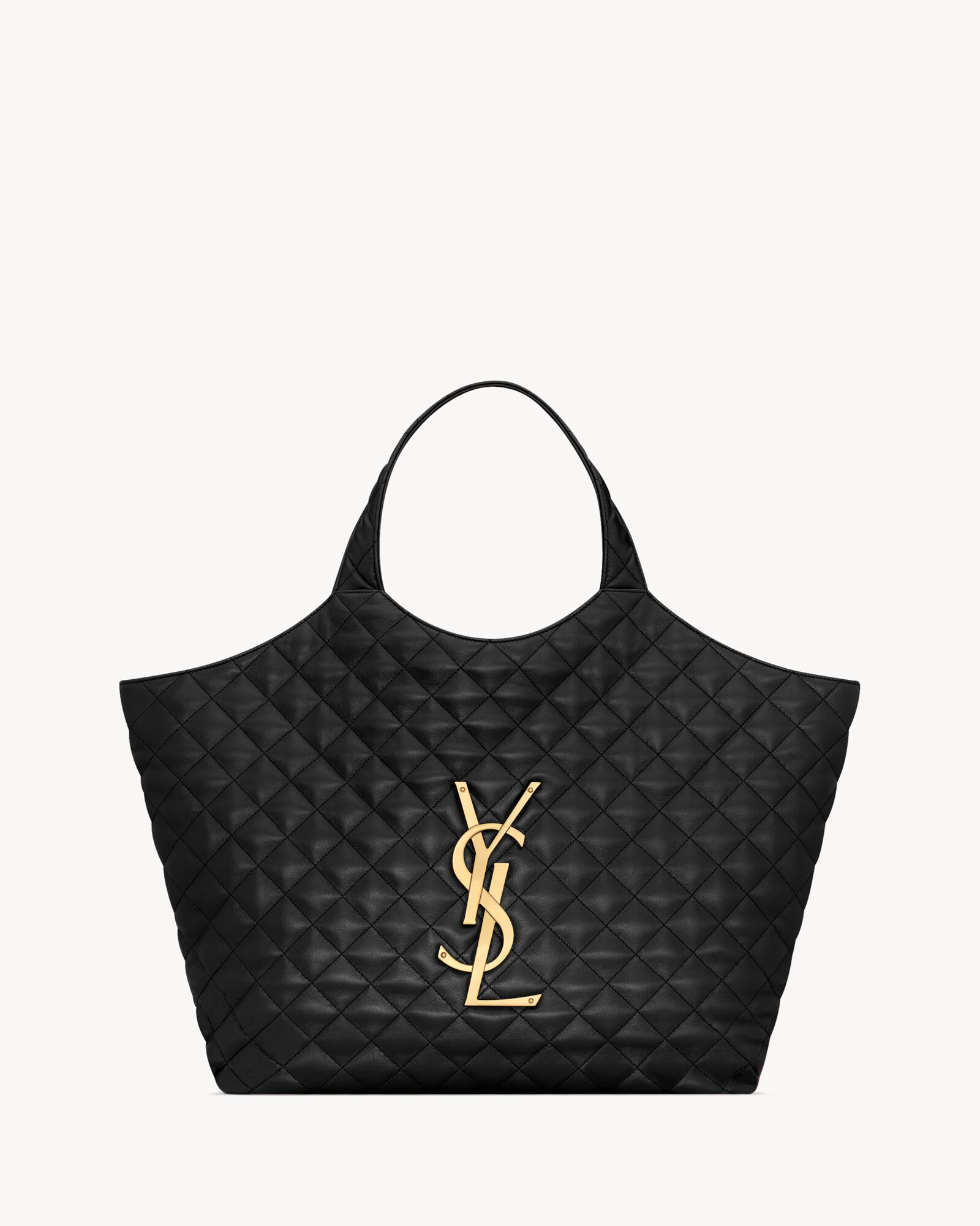 YSL ICARE quilted sheepskin oversized shopping bag