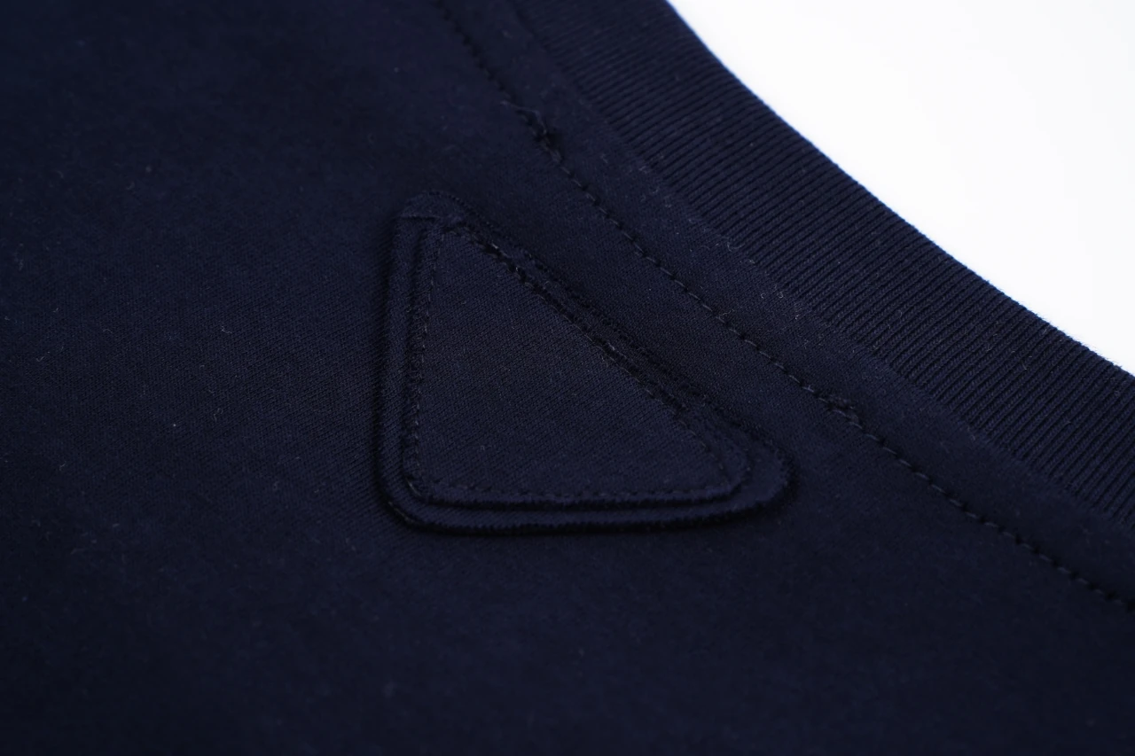 Prada Navy Distressed Small Logo Pocket T-Shirt product photo from LabelPicks