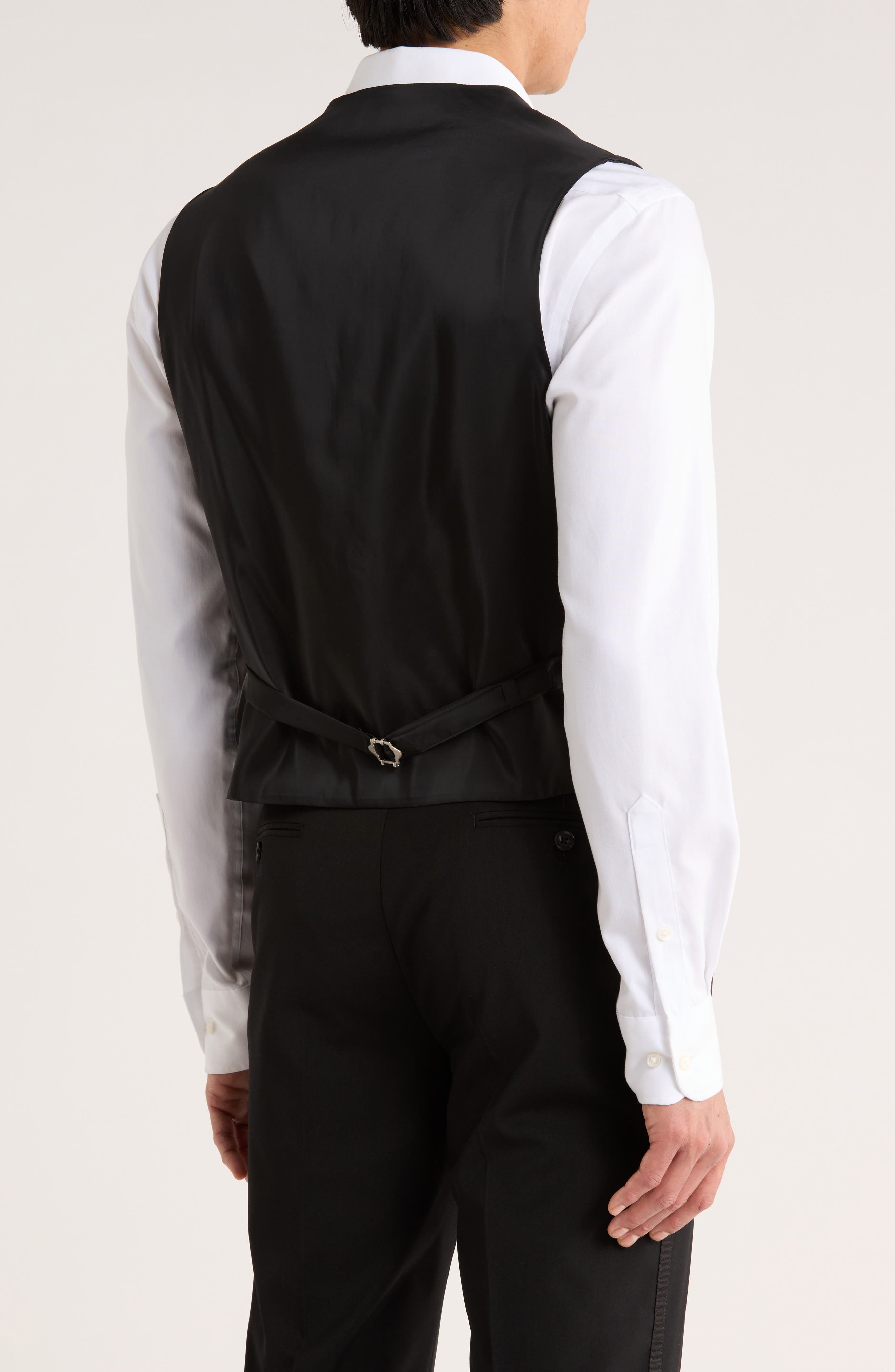 Tommy Hilfiger Stretch Wool Blend Tuxedo Vest