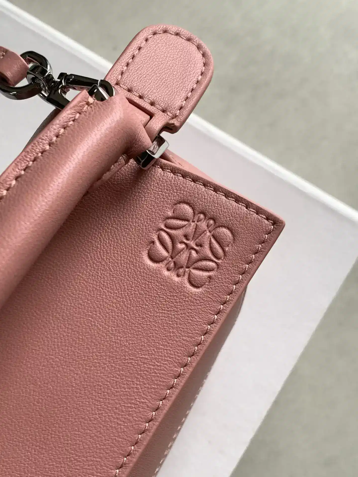 Loewe Pink Puzzle Lambskin Top Handle Bag product photo from LabelPicks