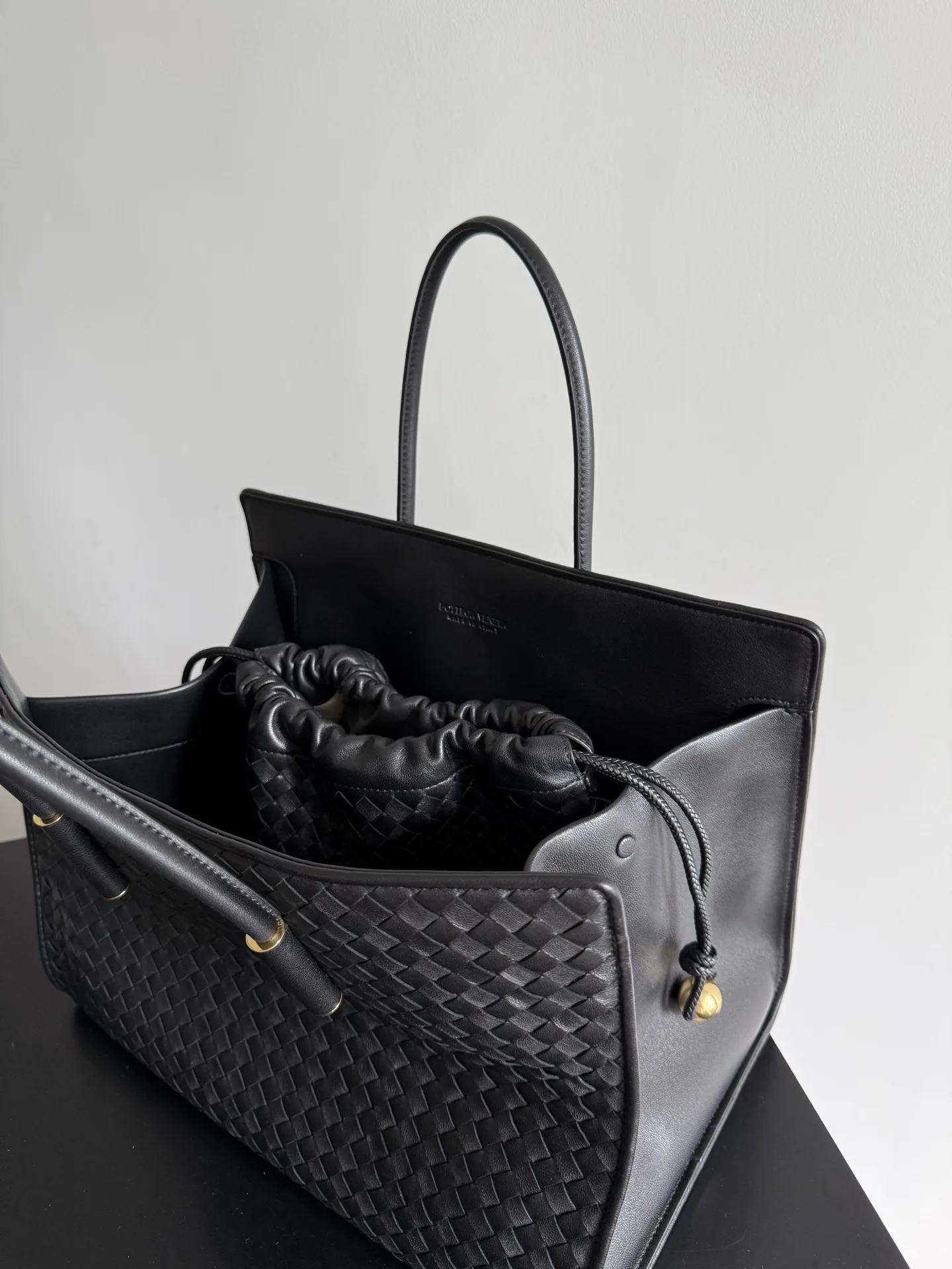 Bottega Veneta Intrecciato Woven Leather Dustbag Tote Bag product photo from LabelPicks