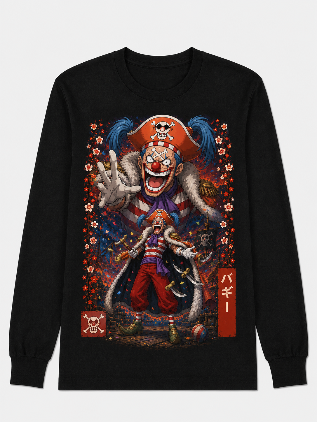 Remera Anime Buggy One Piece Manga Corta