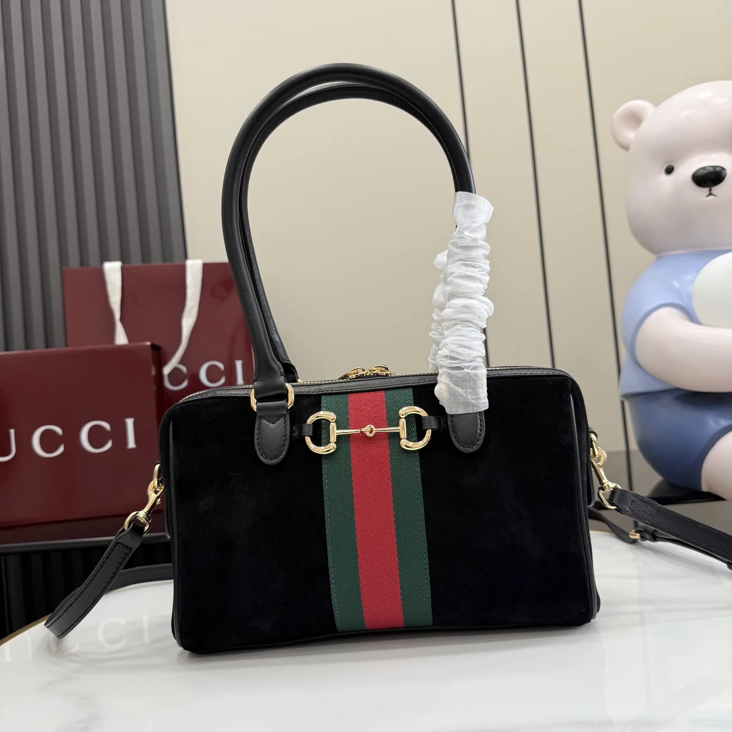 Gucci Horsebit Black Quilted Leather Top Handle Bag product photo from LabelPicks