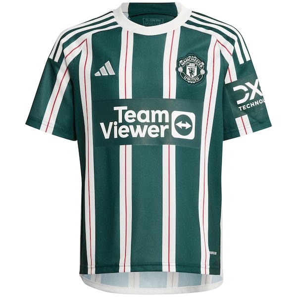 Manchester United adidas Youth 2023/24 Away Replica Jersey - Green