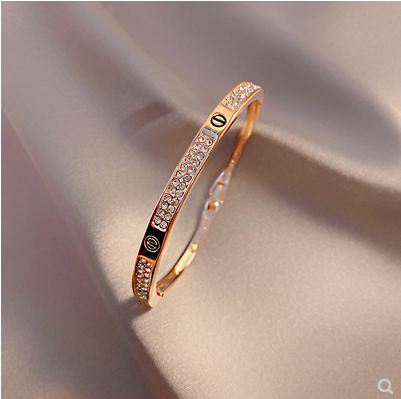 Diamond bracelet minority design Korean version simple personality Bracelet cool wind net red fashion jewelry