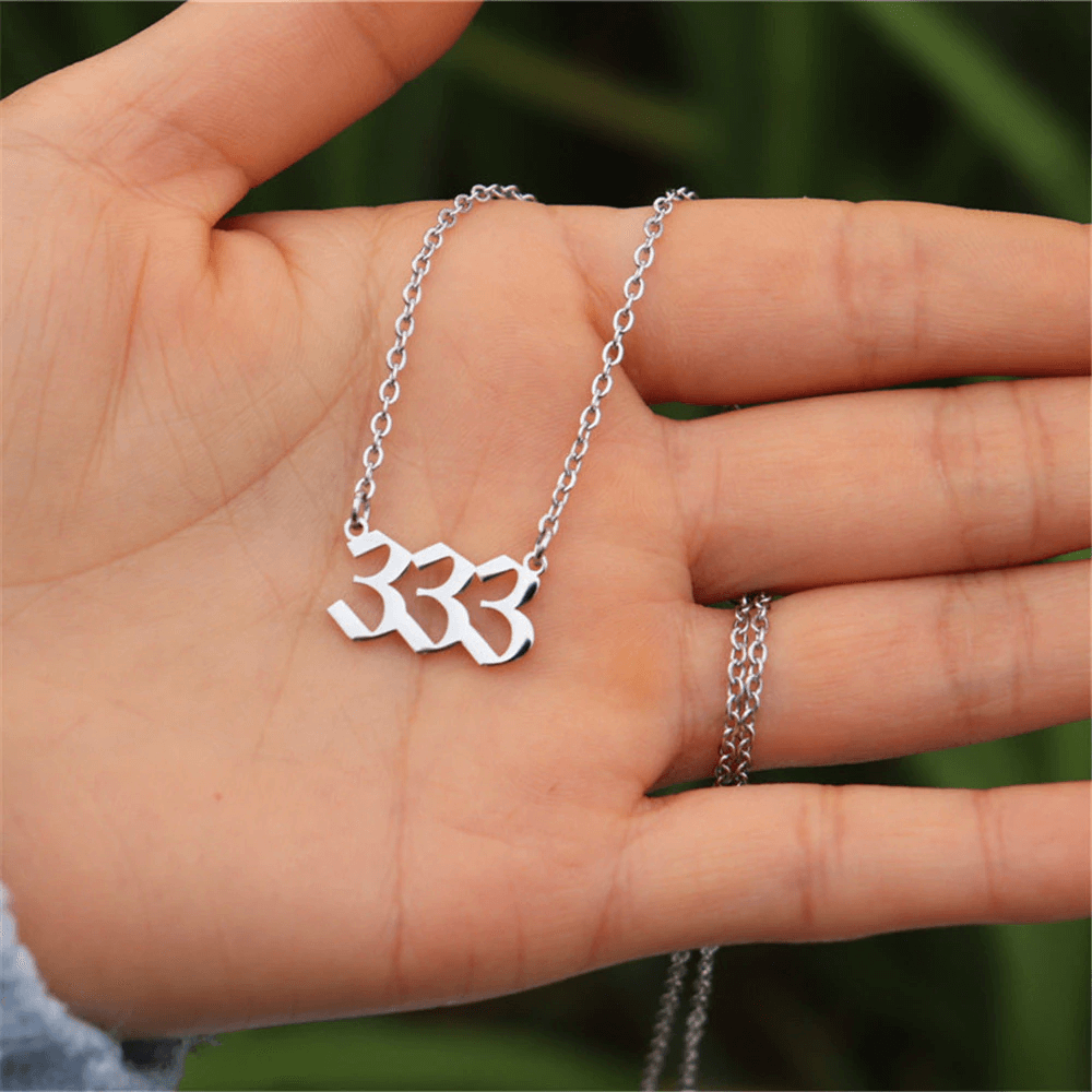 Angel Number Necklace 111-999 with 18K Gold Plated