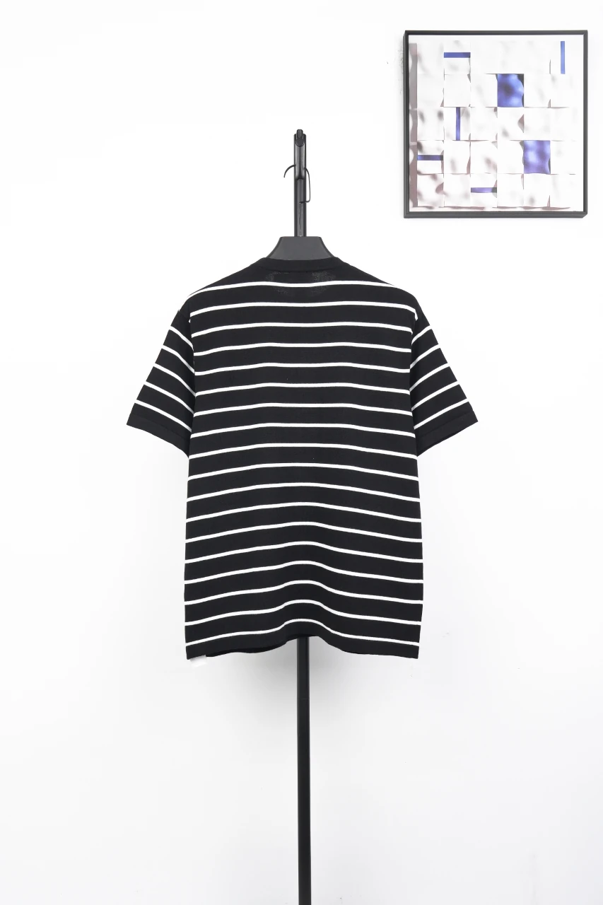 Ralph Lauren Black Stripe Pony Embroidered Knit T-Shirt product photo from LabelPicks