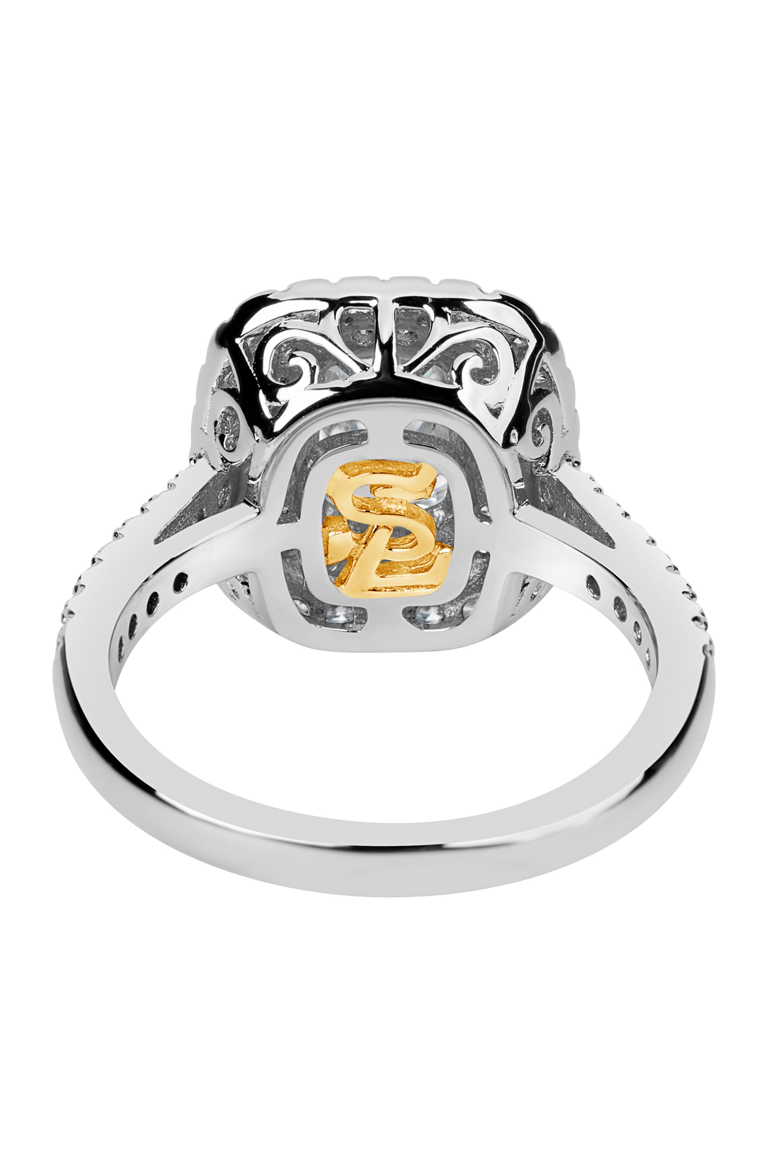 SUZY LEVIAN Sterling Silver White CZ Bridal Ring