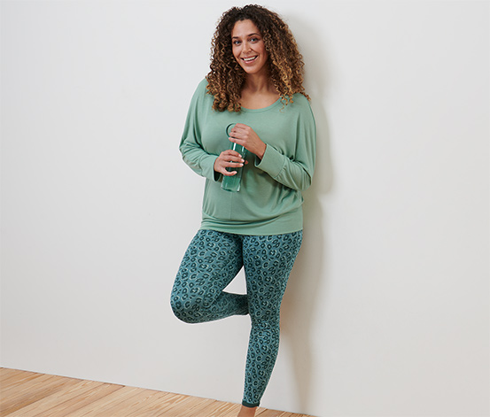 Sport-und-Yogashirt, salbeigrün