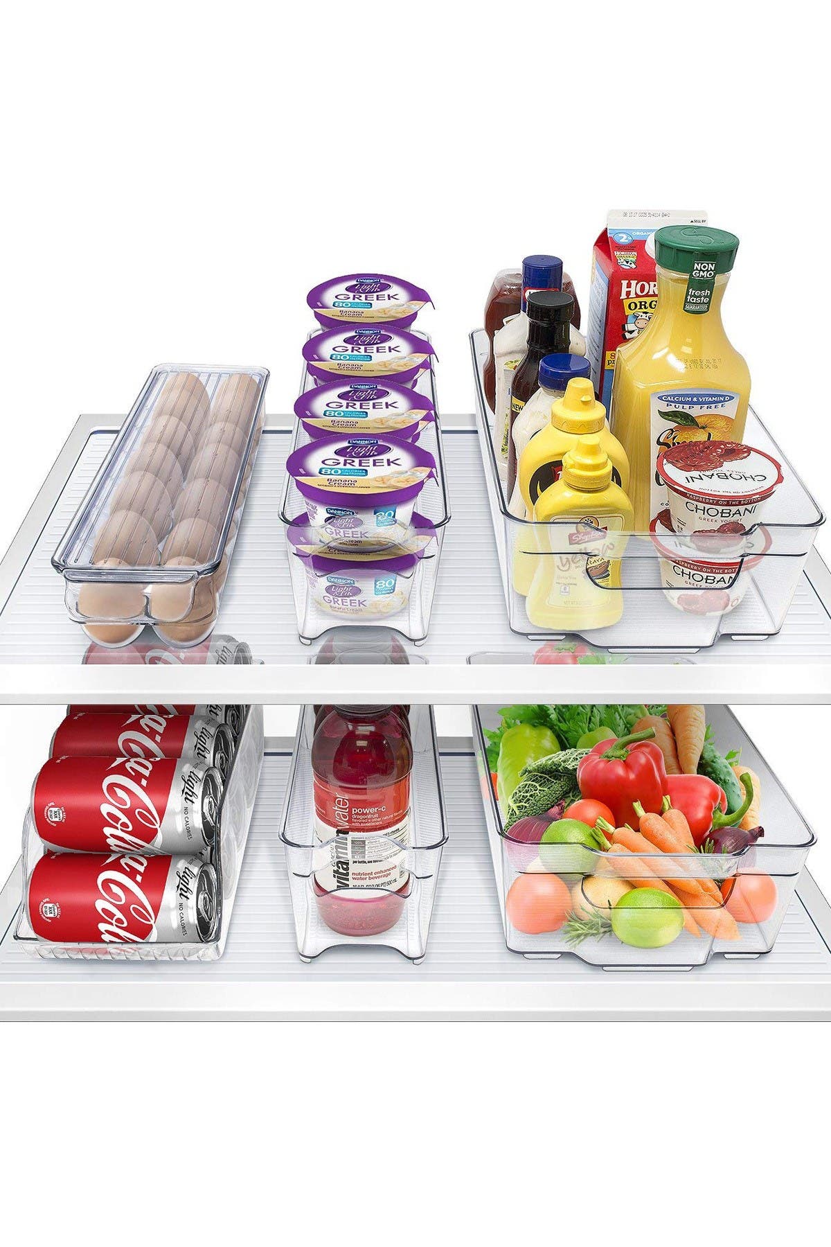 SORBUS 6-Piece Refrigerator & Freezer Organizer Bins