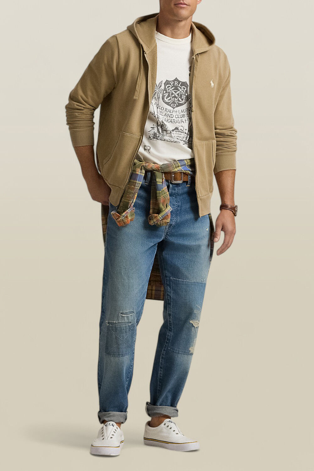 POLO RALPH LAUREN סווטשירט קפוצ'ון
