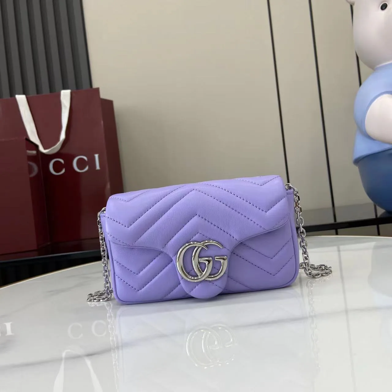 Gucci GG Supreme Canvas Marmont Crossbody Bag product photo from LabelPicks