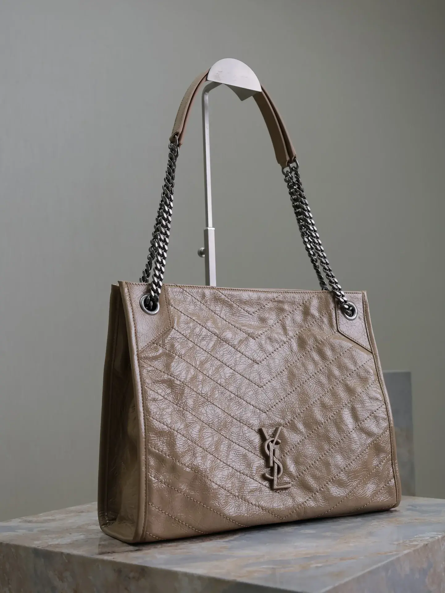 Bottega Veneta Beige Calfskin Tote Bag product photo from LabelPicks