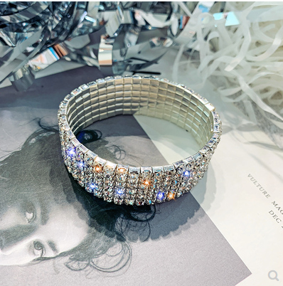 Cool style fashion bracelet European and American diamond versatile temperament BRACELET WOMEN simple personality fashion bracelet Jewelry