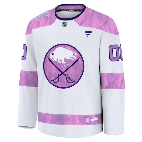 Buffalo Sabres  2024 Hockey Fights Cancer Custom Practice Jersey - White