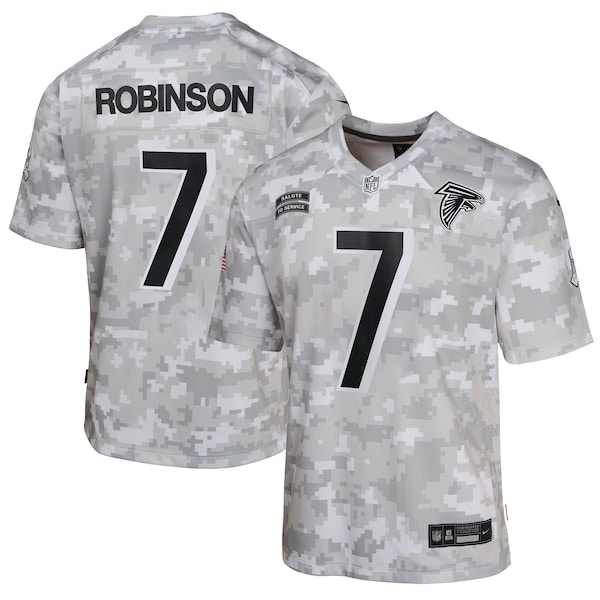 Bijan Robinson Atlanta Falcons Nike Youth 2024 Salute to Service Game Jersey - Arctic Camo