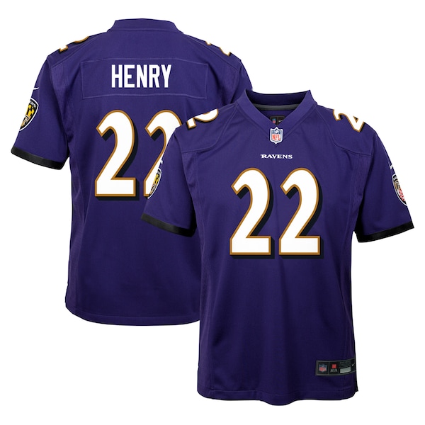 Derrick Henry Baltimore Ravens Nike Youth Team Player Game Jersey - Purple