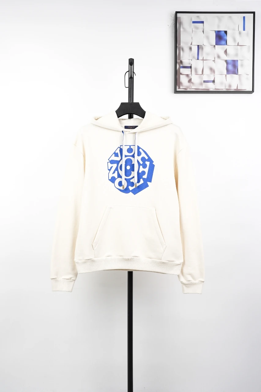Louis Vuitton Off White Blue Print Hoodie product photo from LabelPicks