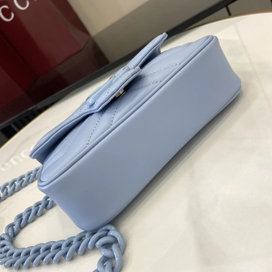 Gucci Blue Marmont Quilted Leather Shoulder Bag product photo from LabelPicks