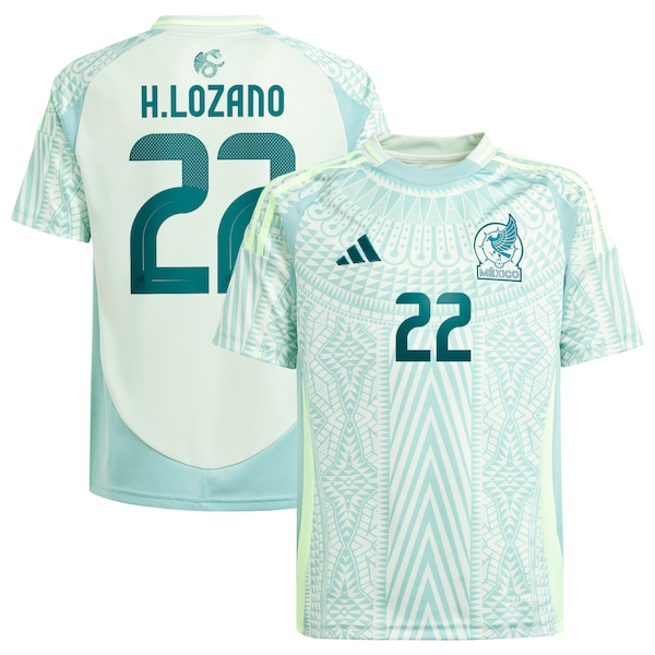 Hirving Lozano Mexico National Team adidas Youth 2024 Away Replica Player Jersey - Green/Burgundy