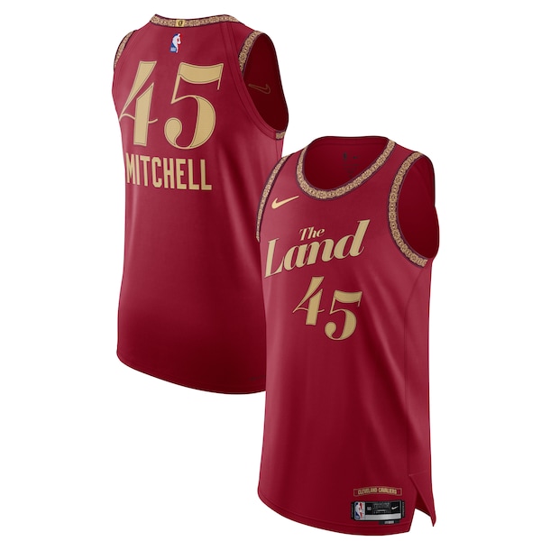 Nike Donovan Mitchell Cleveland Cavaliers  Authentic Jersey - City Edition - Wine