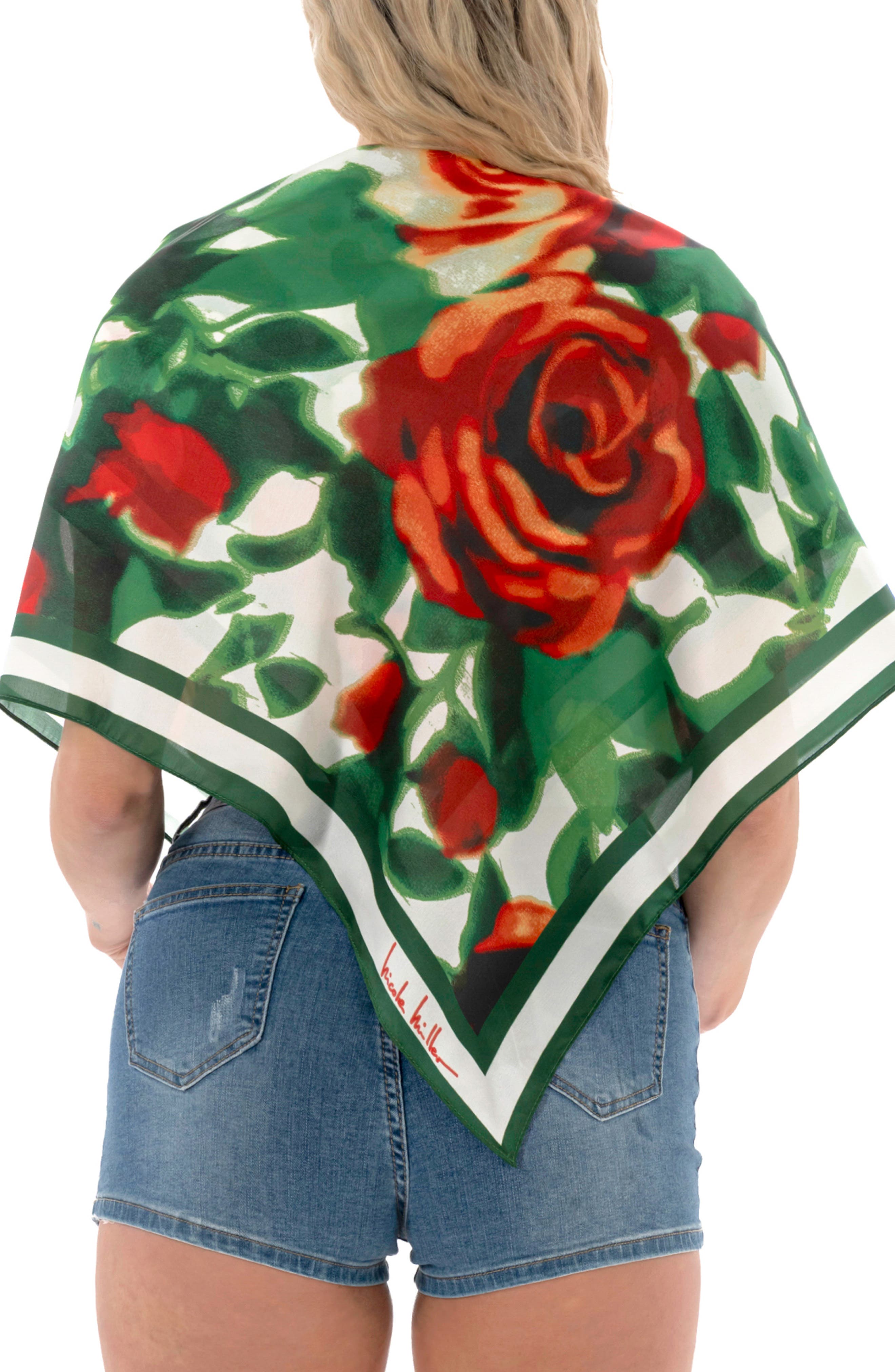 Nicole Miller Floral Square Scarf