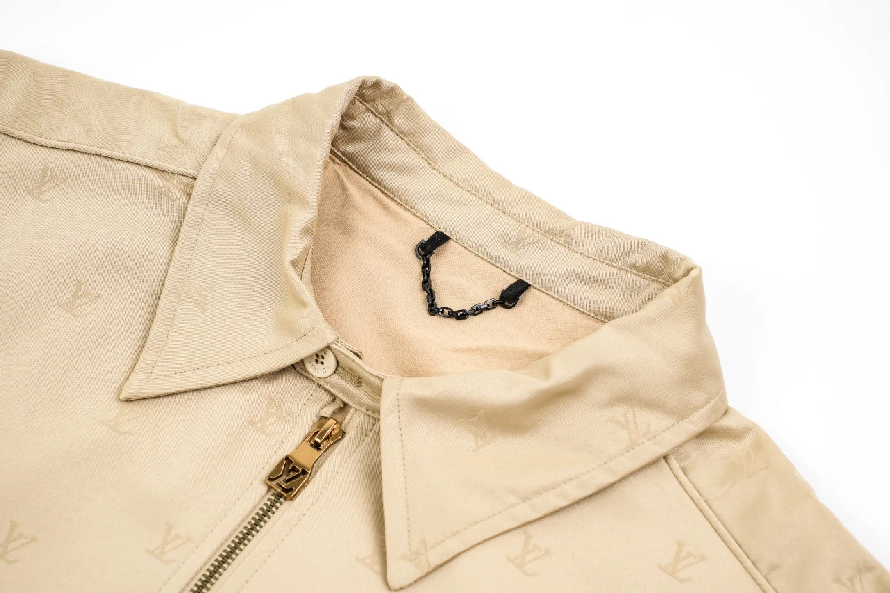 Louis Vuitton Khaki Lustrous Jacquard Zip Jacket product photo from LabelPicks