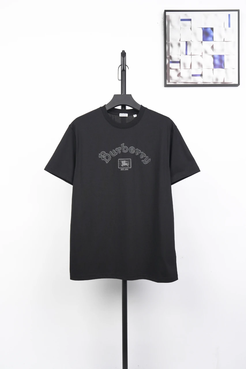 Burberry Black Arched Letter Equestrian Knight Print T-Shirt product photo from LabelPicks