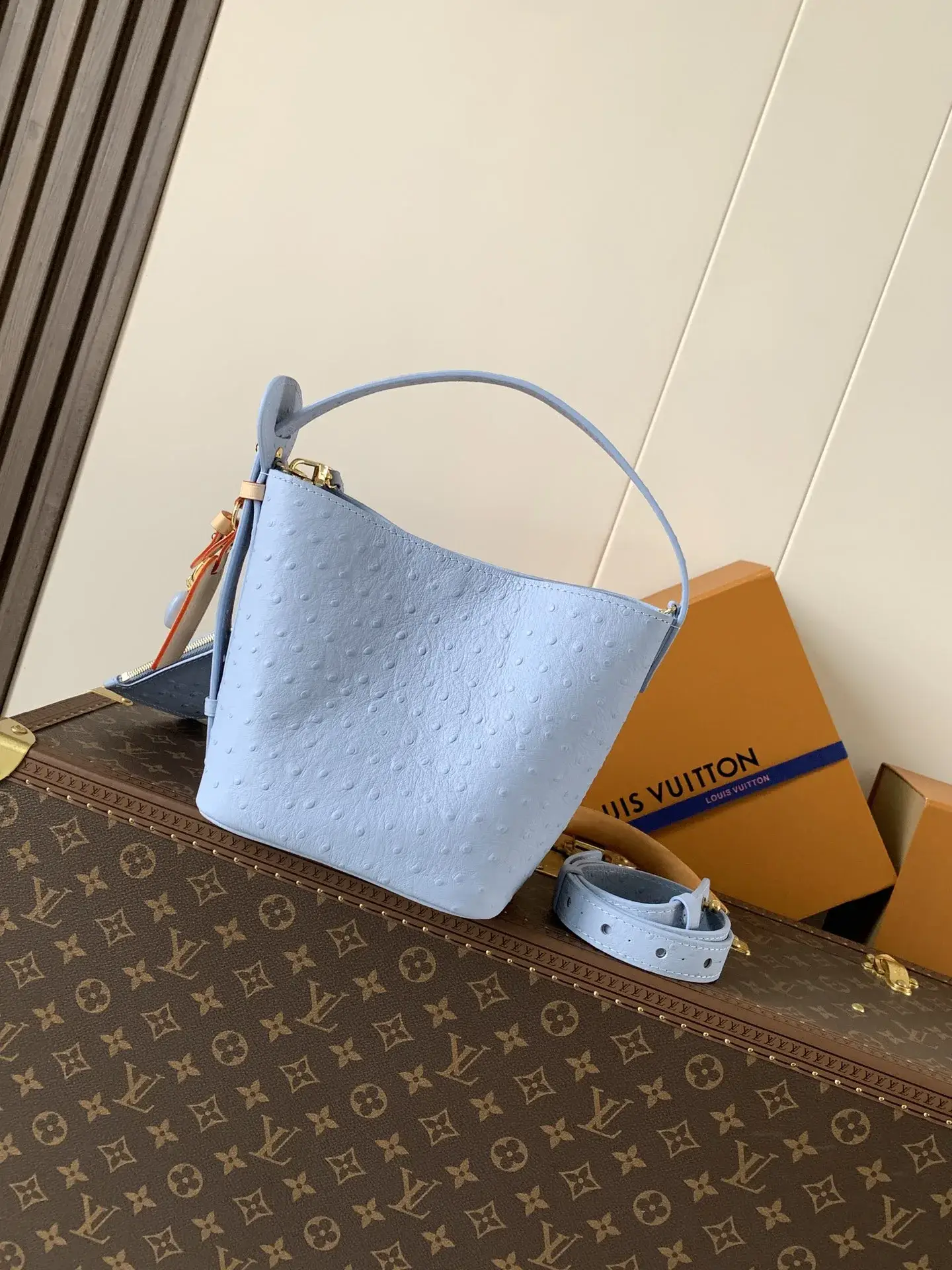 Louis Vuitton Black Grained Leather Bucket Bag product photo from LabelPicks