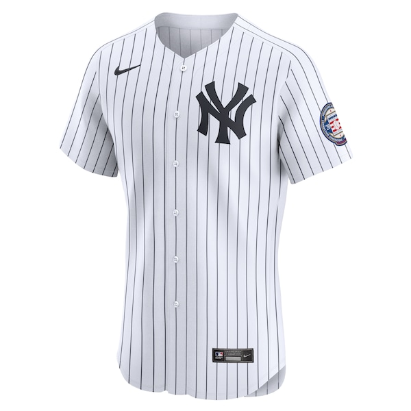 Derek Jeter New York Yankees Nike Home 2020 Hall of Fame Induction Patch Elite Player Jersey - White