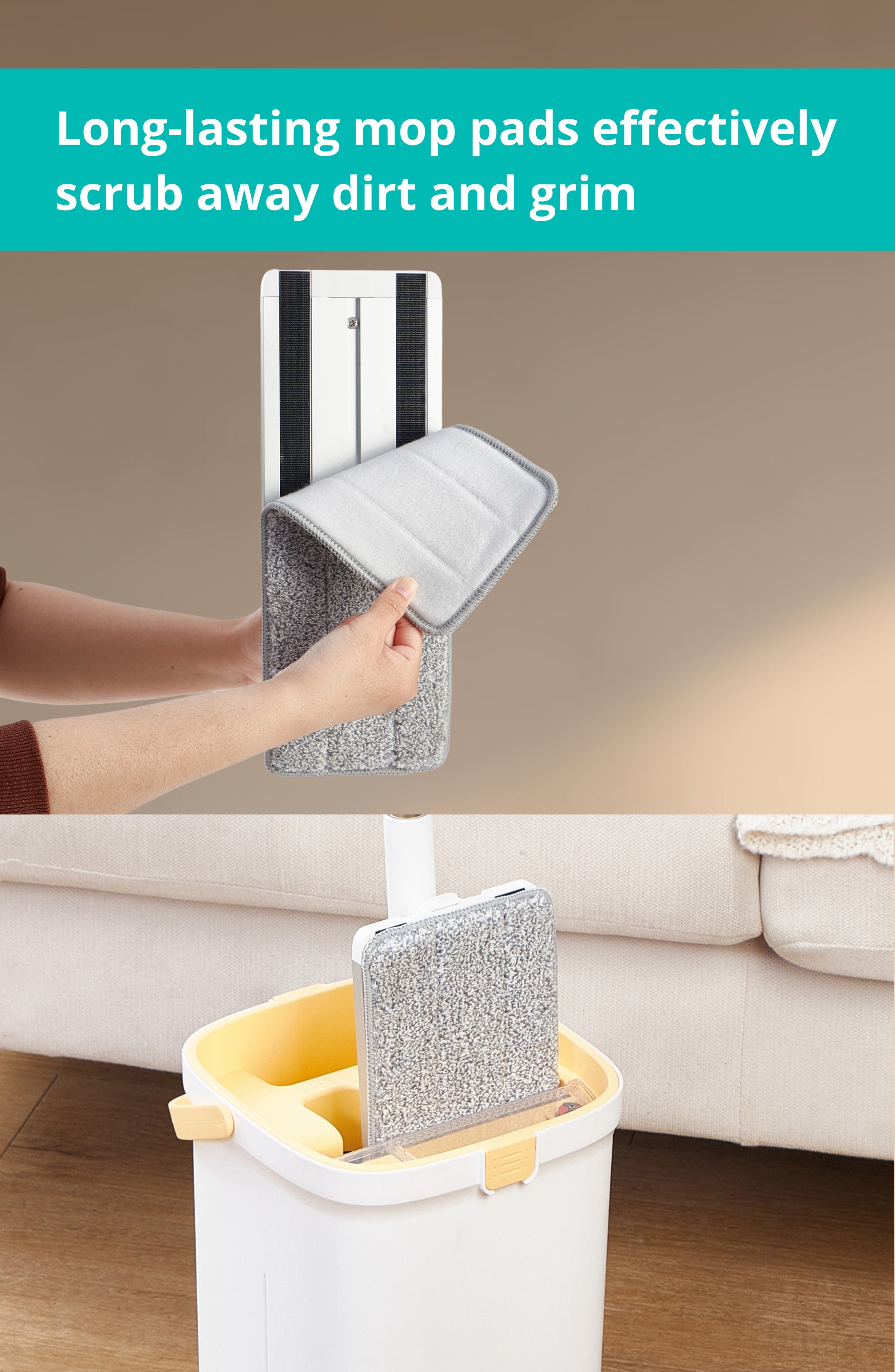 TRUE AND TIDY 4-Pack Microfiber Mop Pad