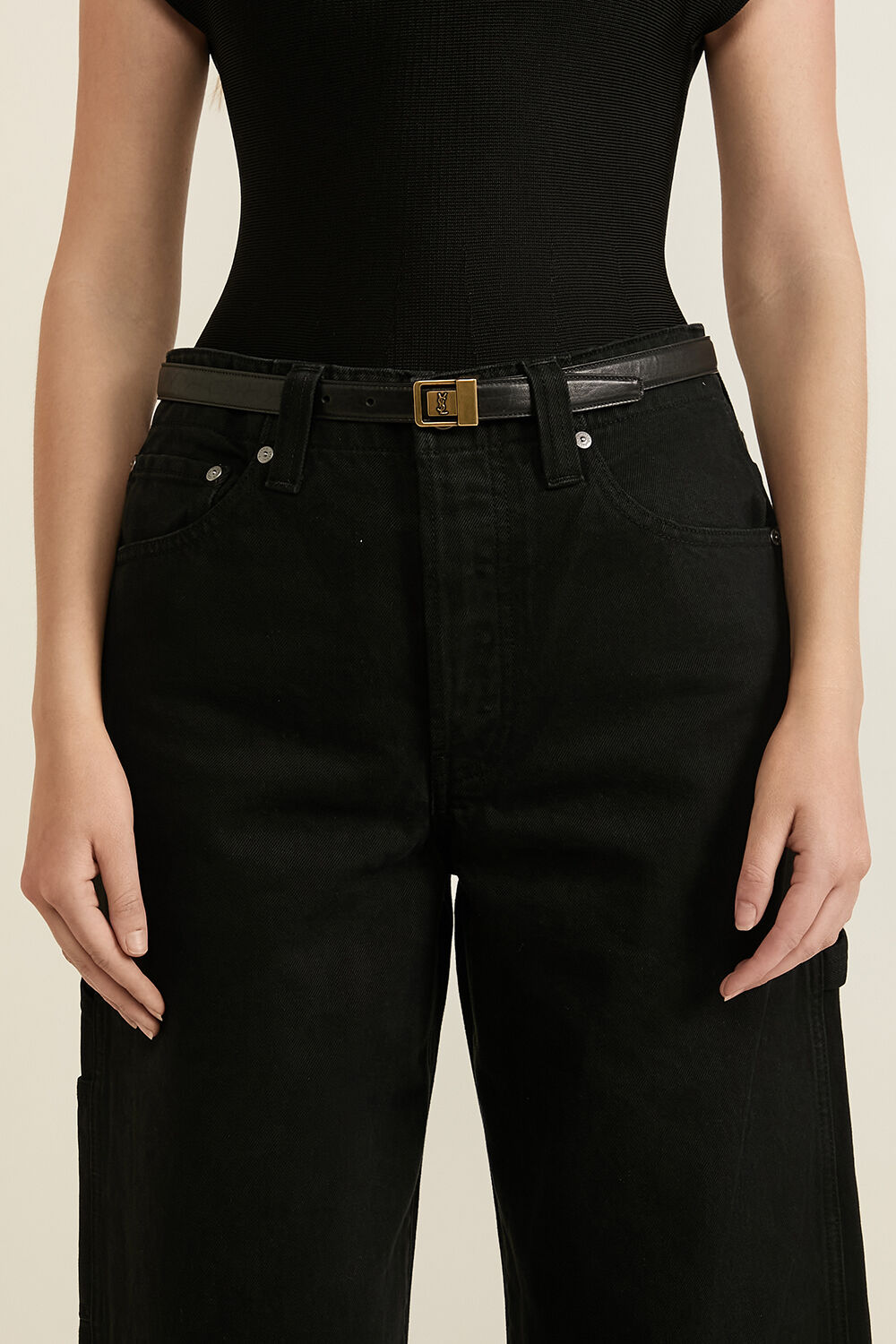 SAINT LAURENT חגורת סקיני
