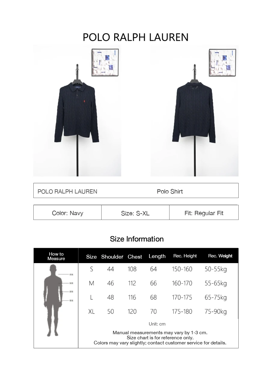Ralph Lauren Navy Pony Embroidered Cable Knit Long Sleeve Polo Sweater product photo from LabelPicks