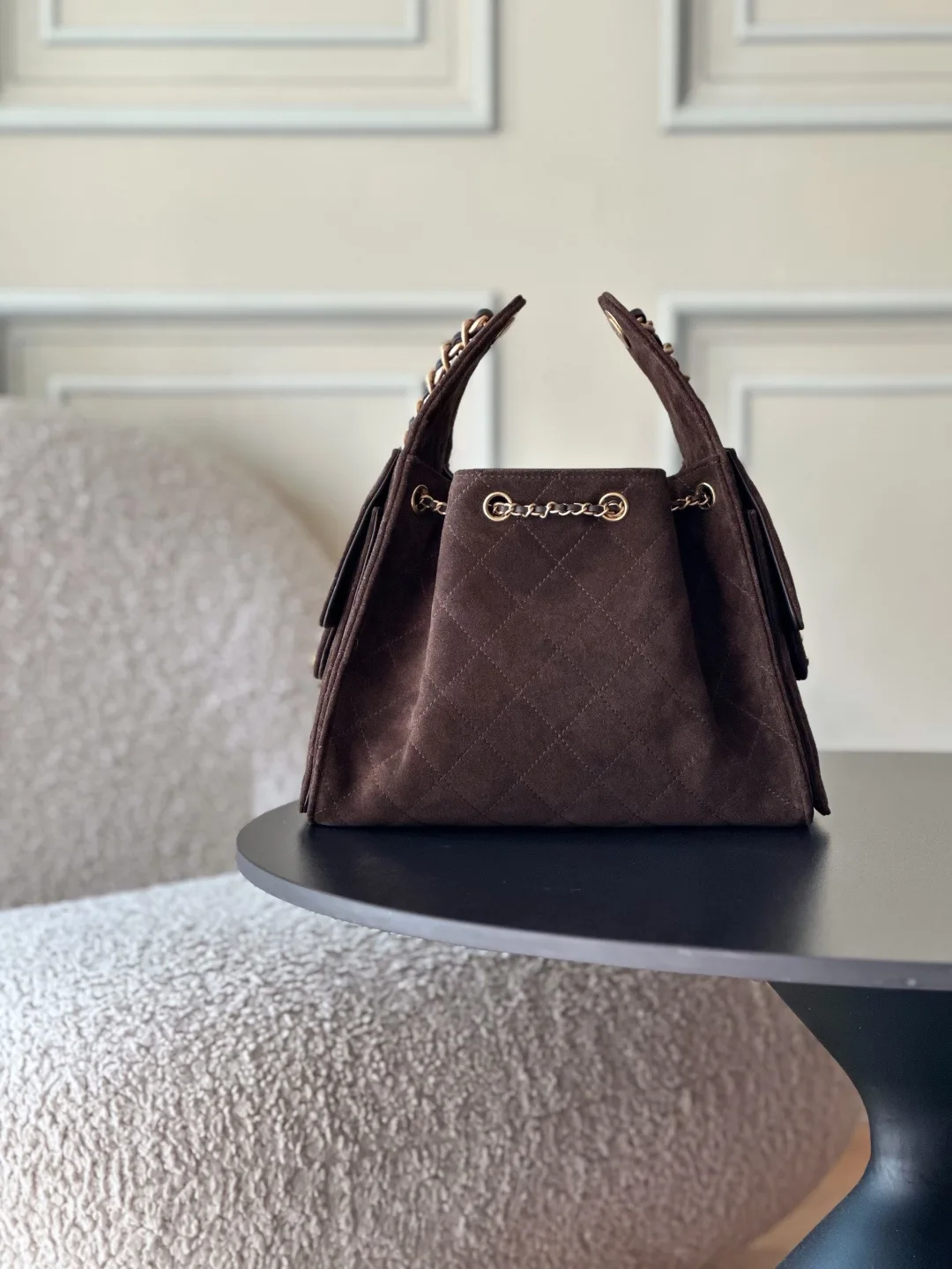 Chanel Suede Leather Bucket Bag product photo from LabelPicks