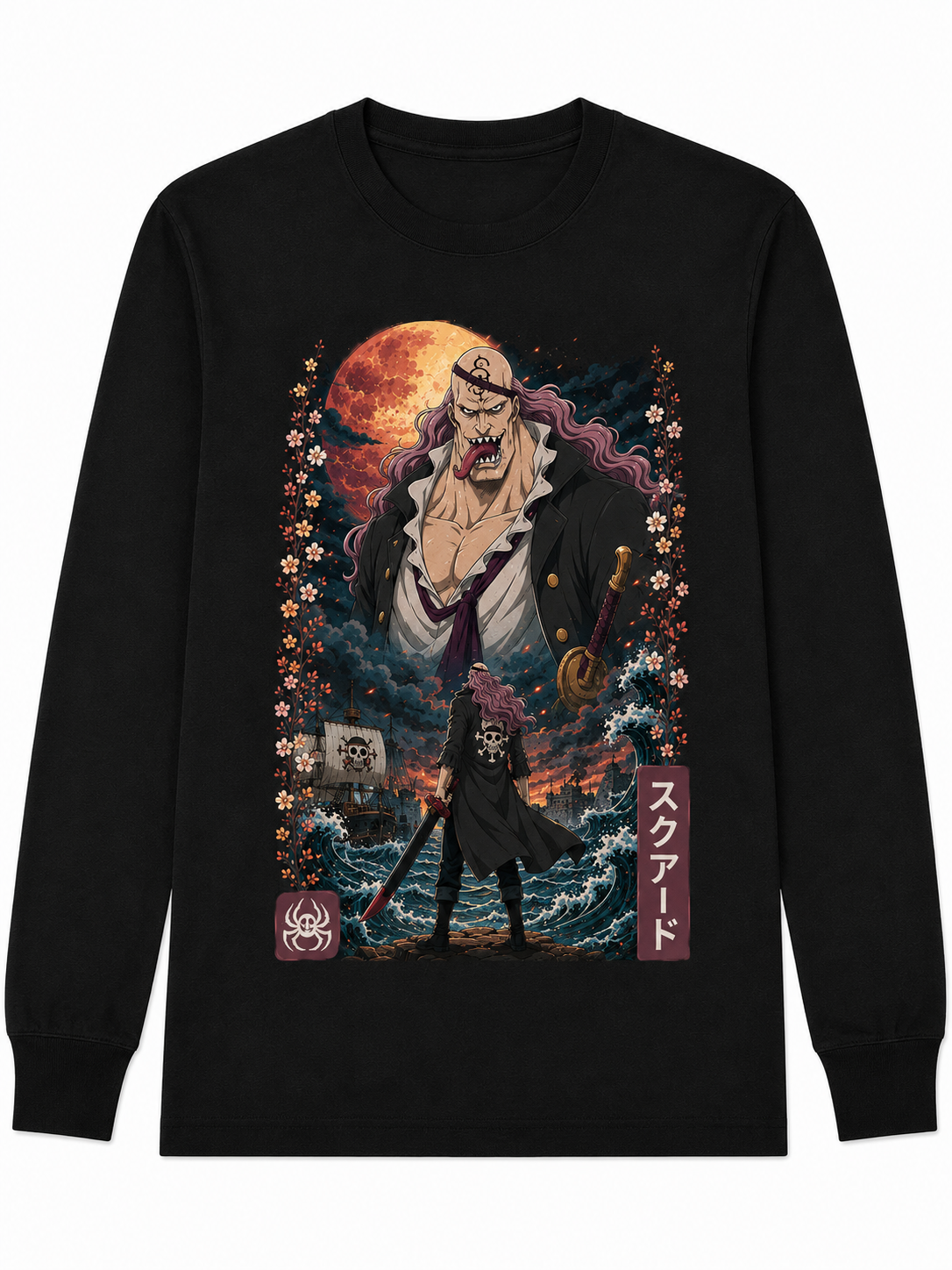 Remera Anime Squard One Piece Manga Corta