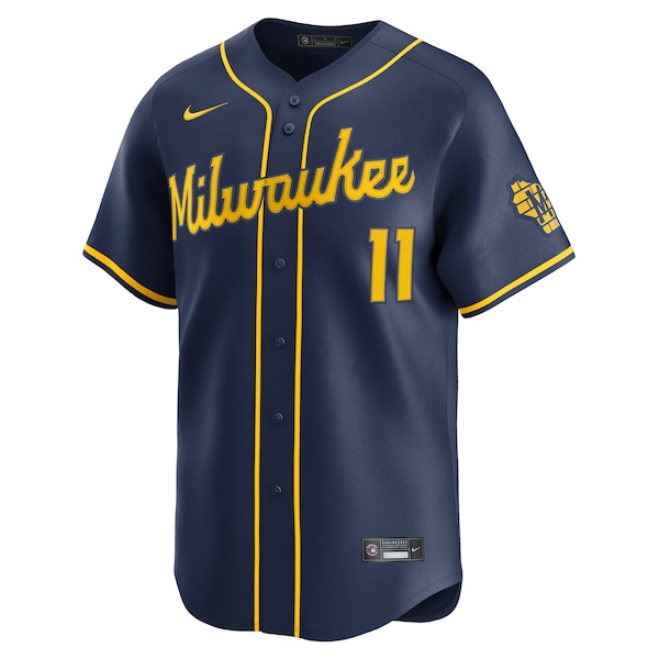 Jackson Chourio Milwaukee Brewers Nike Alternate 2 Limited Jersey - Navy