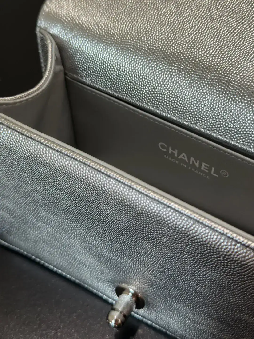 Chanel Silver Quilted Leather Crossbody Bag product photo from LabelPicks
