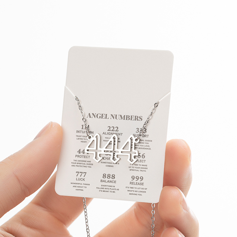 New Openwork 444 Angel Number Necklace
