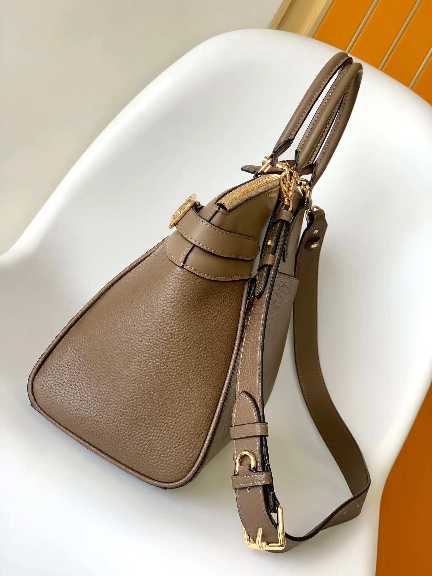Louis Vuitton Black Grained Leather Top Handle Bag product photo from LabelPicks