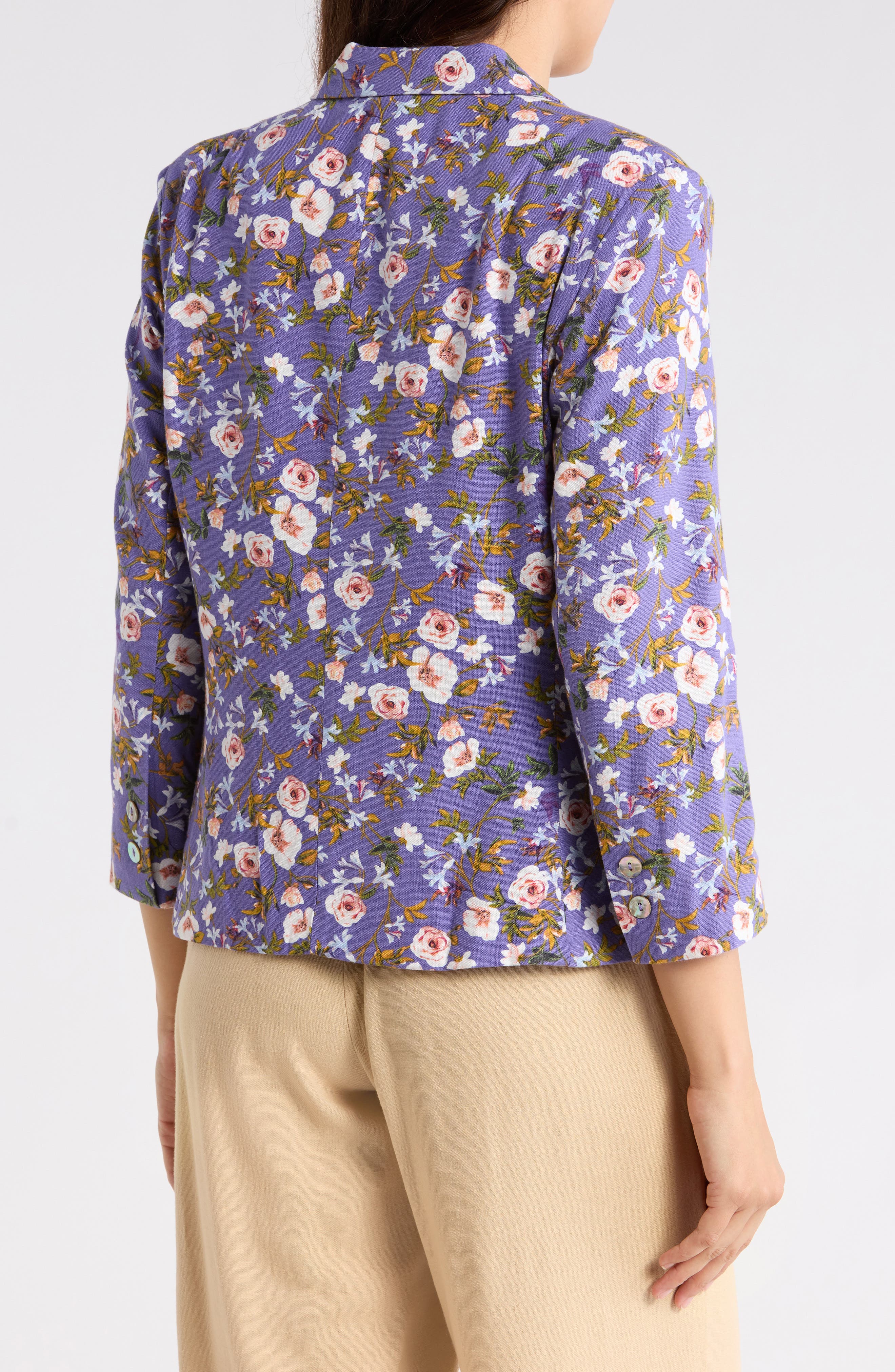 Nicole Miller Jade Floral Notch Lapel Blazer