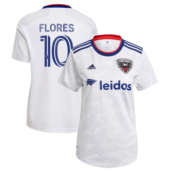 Edison Flores D.C. United adidas Women's 2021 The Marble Replica Player Jersey - White