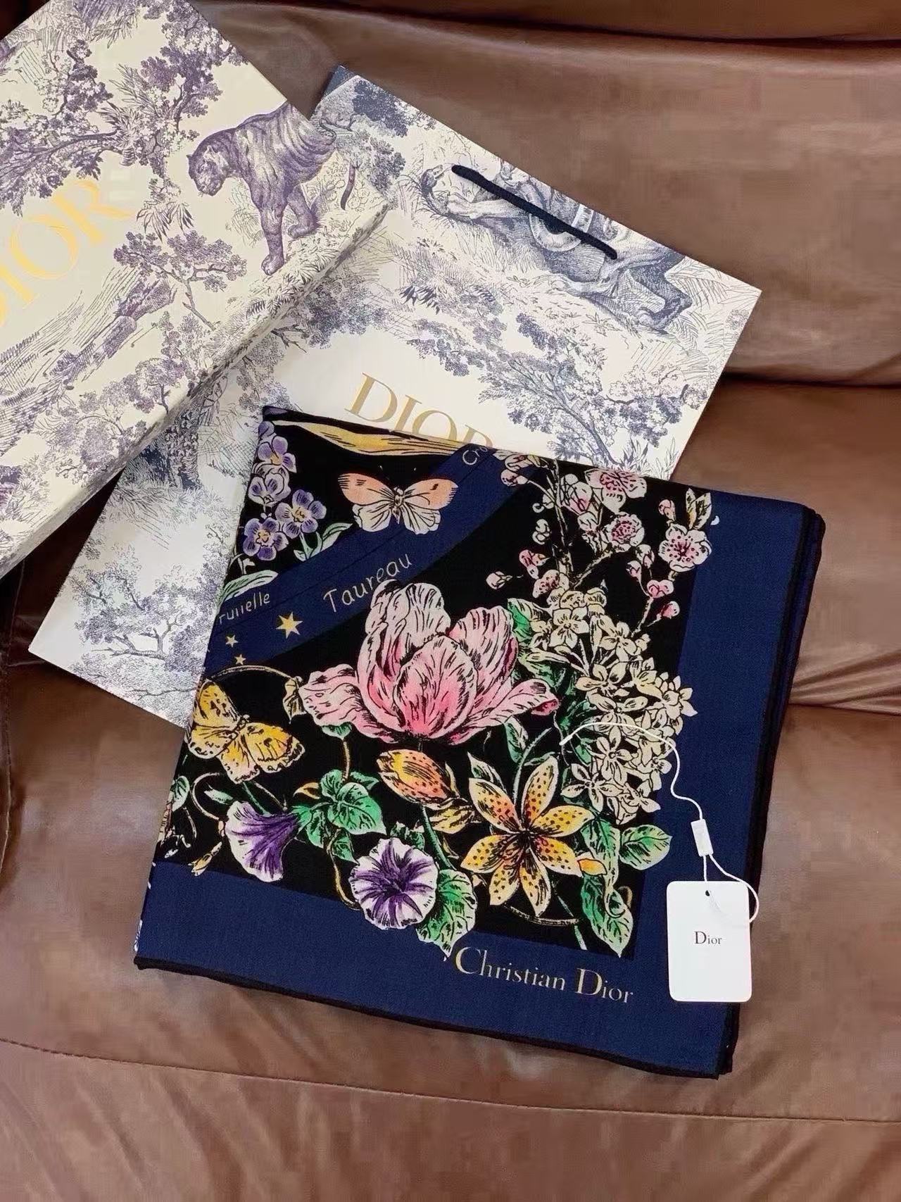 Dior Astral Flowers Square Scarf