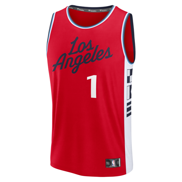 James Harden LA Clippers  Fast Break Replica Player Jersey - Statement Edition - Red