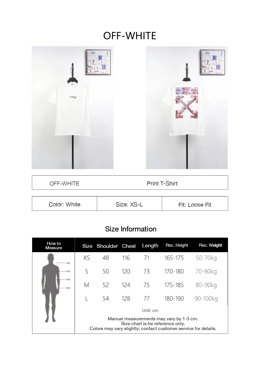 Off-White White Pink Cherry Blossom Arrow T-Shirt product photo from LabelPicks