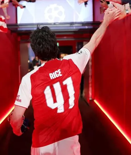 Declan Rice SIGNED Arsenal 25/26 Home Jersey/Shirt - COA - 2025