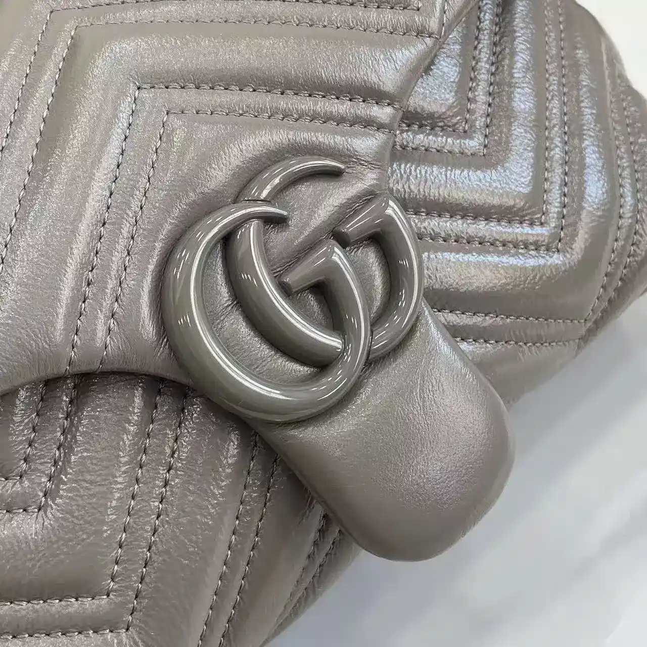 Gucci Grey Marmont GG Supreme Canvas Shoulder Bag product photo from LabelPicks