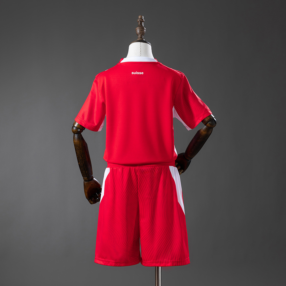 Switzerland 2026 Home Kids Kit Jersey Size 16-28